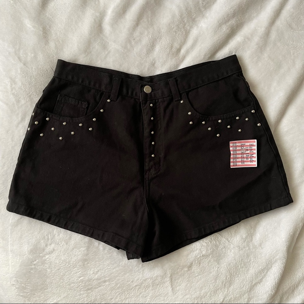 NWT Studded Black High waisted shorts
